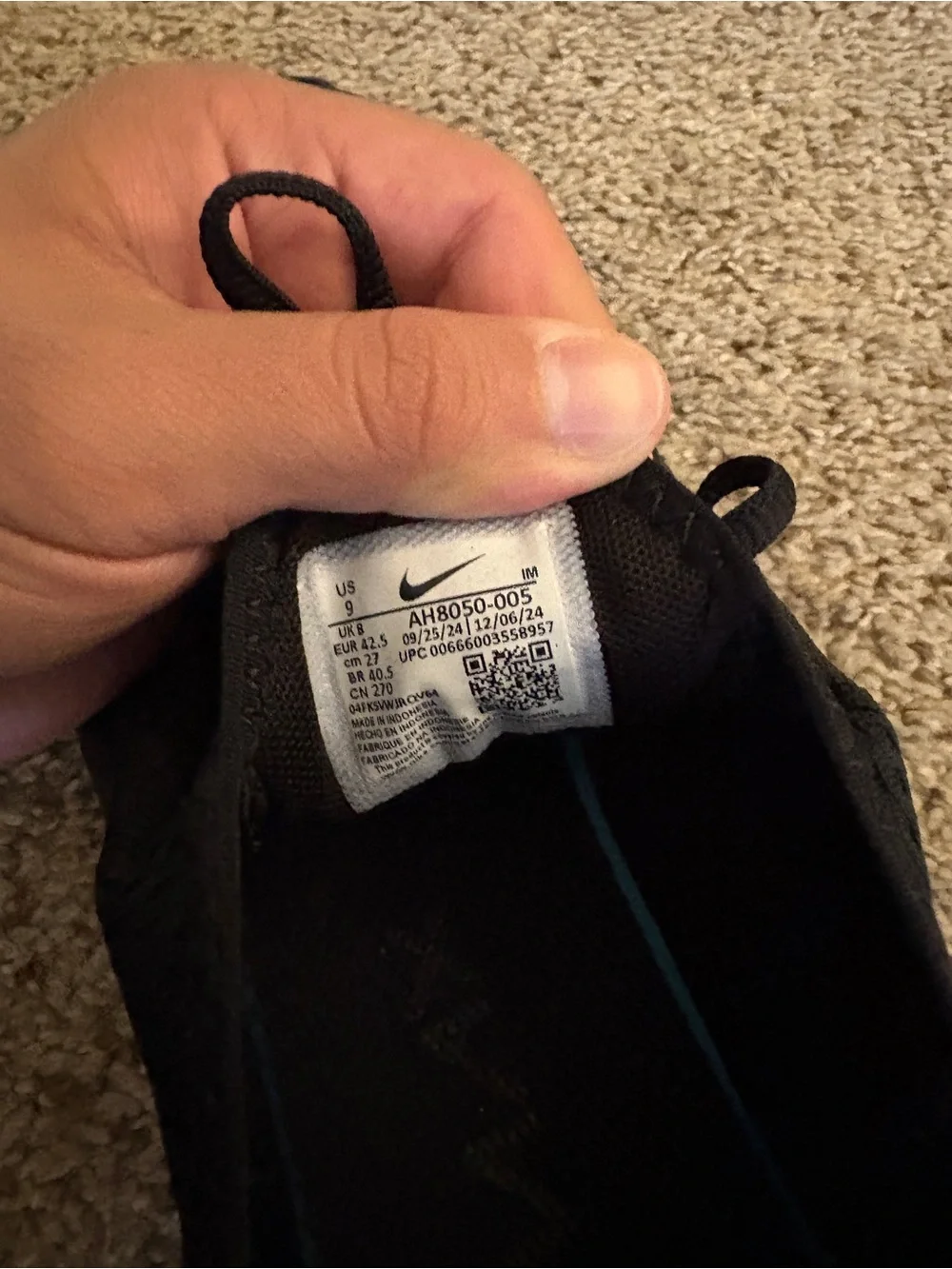 Nike Black Athletic Air Max Sneakers
